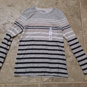 Croft & Barrow striped long sleeved shirt Sz S NWT